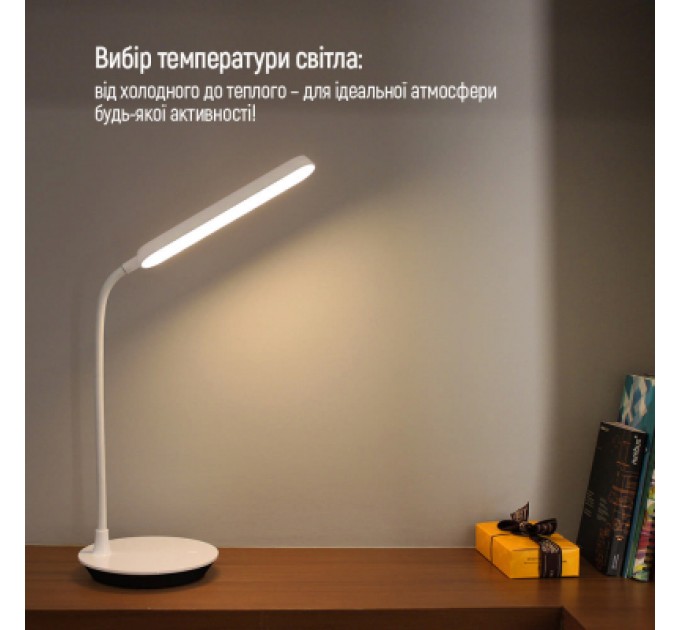 ColorWay Настільна лампа ColorWay Portable & Flexible 360, 4W, battery 1800 mAh (CW-DL12FB-W)