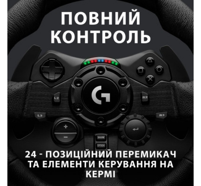 Кермо Logitech G923 Racing Wheel and Pedals for PS4 and PC (941-000149)