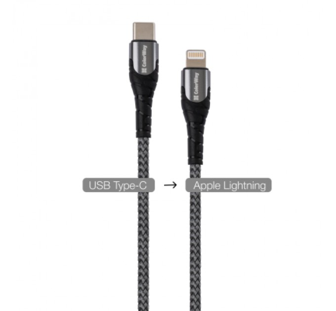 ColorWay Дата кабель USB-C to Lightning 1.0m ColorWay (CW-CBPDCL033-GR)