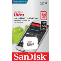 Карта пам'яті SanDisk 64GB microSD class 10 Ultra Light (SDSQUNR-064G-GN3MN)
