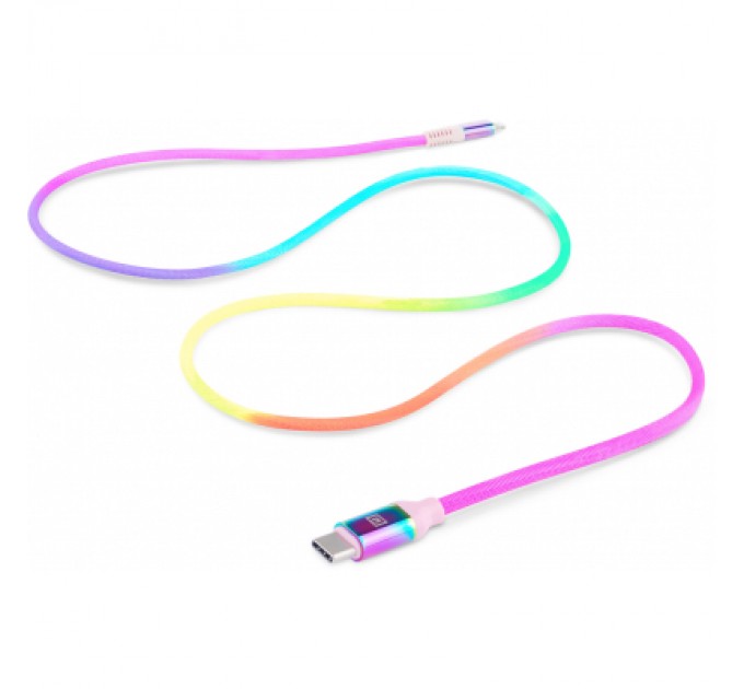 Дата кабель USB-C to Lightning 1.0m MFI Rainbow REAL-EL (EL123500054)