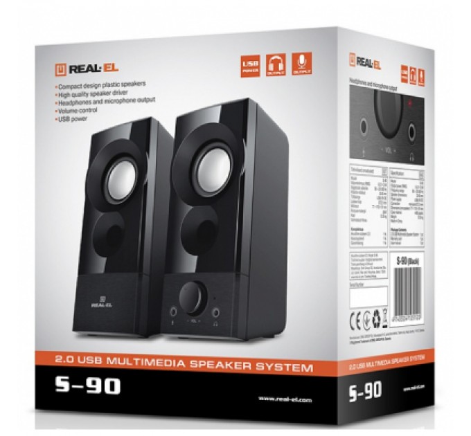 REAL-EL Акустична система REAL-EL S-90 Black