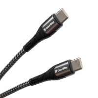 Дата кабель USB-C to USB-C 2.0m PD Fast Charging 65W 3A grey ColorWay (CW-CBPDCC039-GR)