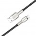 ColorWay Дата кабель USB 2.0 AM to Lightning 1.0m head metal black ColorWay (CW-CBUL046-BK)
