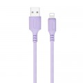 ColorWay Дата кабель USB 2.0 AM to Lightning 1.0m soft silicone violet ColorWay (CW-CBUL044-PU)
