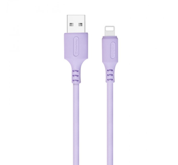 ColorWay Дата кабель USB 2.0 AM to Lightning 1.0m soft silicone violet ColorWay (CW-CBUL044-PU)