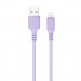 ColorWay Дата кабель USB 2.0 AM to Lightning 1.0m soft silicone violet ColorWay (CW-CBUL044-PU)