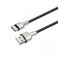 ColorWay Дата кабель USB 2.0 AM to Type-C 1.0m head metal black ColorWay (CW-CBUC046-BK)