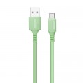 ColorWay Дата кабель USB 2.0 AM to Type-C 1.0m soft silicone green ColorWay (CW-CBUC042-GR)