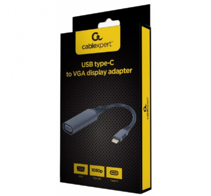 Cablexpert Перехідник USB Type-C to VGA, Full HD 60Hz Cablexpert (A-USB3C-VGA-01)