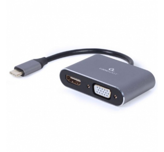 Cablexpert Перехідник USB-C to HDMI/VGA, 4К 30Hz Cablexpert (A-USB3C-HDMIVGA-01)