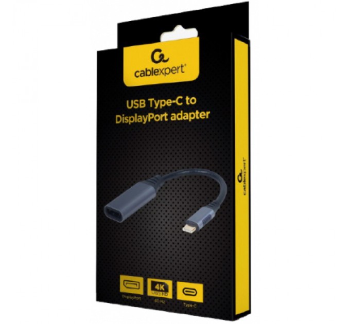 Cablexpert Перехідник USB-C to DisplayPort, 4К 60Hz Cablexpert (A-USB3C-DPF-01)