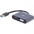 Cablexpert Перехідник USB-A to HDMI/VGA Cablexpert (A-USB3-HDMIVGA-01)