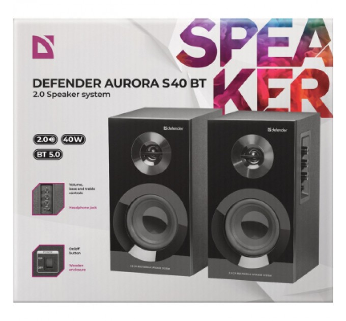 Defender Акустична система Defender Aurora S40 Bluetooth Black (65240)