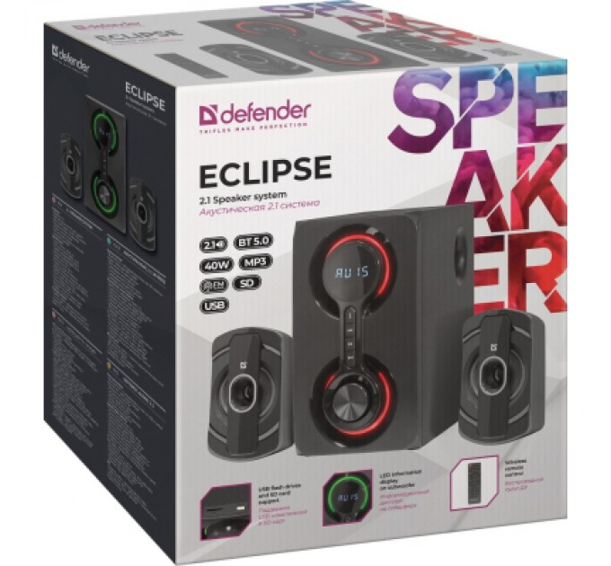 Defender Акустична система Defender Eclipse Black (65593)