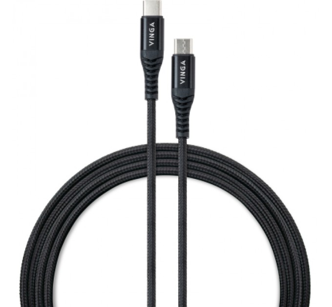 Vinga Дата кабель USB-C to USB-C 1.0m 60W Nylon Vinga (VCDCCCM331)