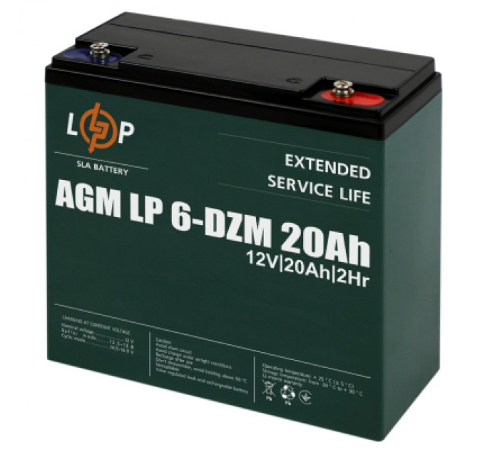 Батарея до ДБЖ LogicPower 12V 20Ah LP-6-DZM-20 (5438)