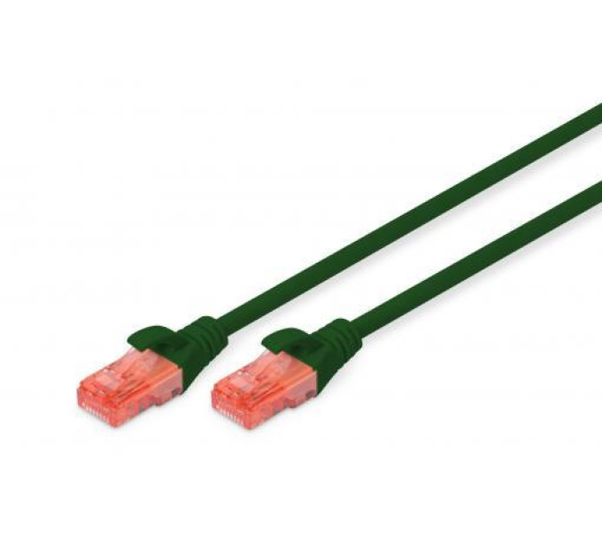 Digitus Патч-корд 5м, CAT 6 UTP, AWG 26/7, Cu, LSZH, green Digitus (DK-1617-050/G)