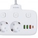 Мережевий фільтр живлення ColorWay CW-CHE24PDW 2 розетки/4USB (CW-CHE24PDW)