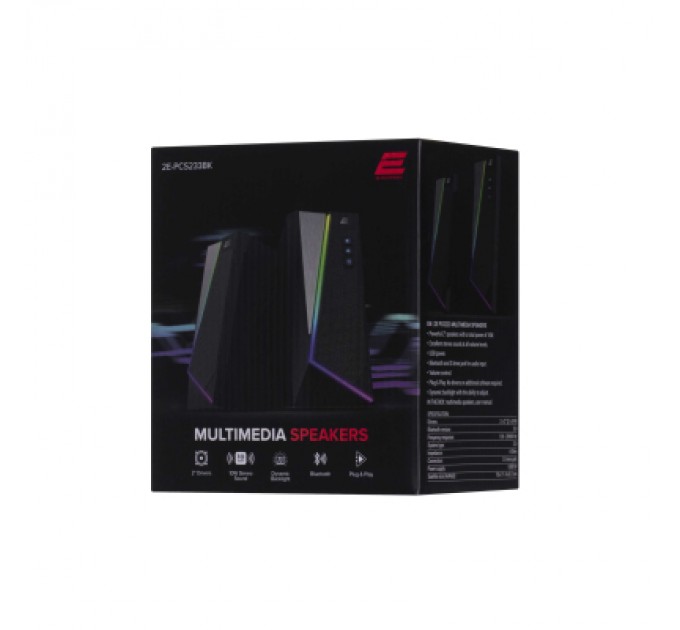 Акустична система 2E PCS233 RGB USB Black (2E-PCS233BK)