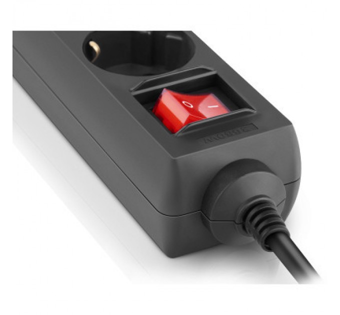 Мережевий фільтр живлення REAL-EL RS-6 Protect M 1.8m, black (EL122300032)