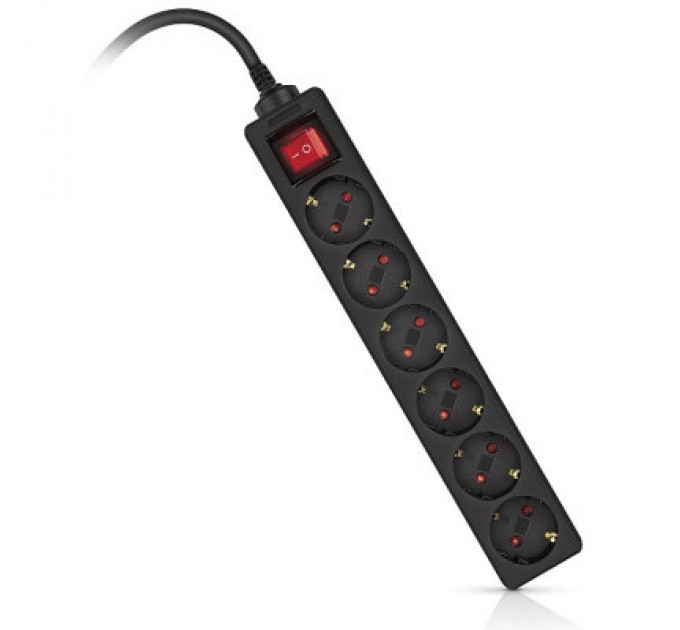 REAL-EL Мережевий фільтр живлення REAL-EL RS-6 Protect M 5m, black (EL122300036)