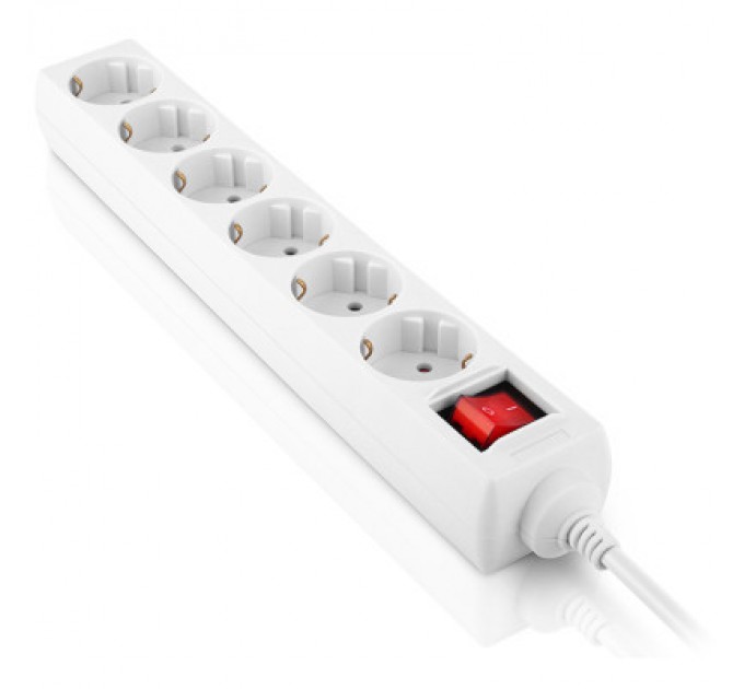 REAL-EL Мережевий фільтр живлення REAL-EL RS-6 Protect M 5m, white (EL122300035)