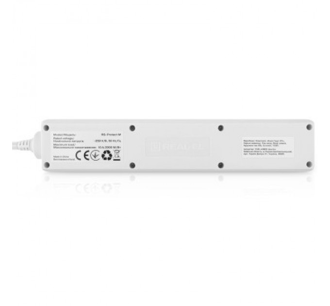 REAL-EL Мережевий фільтр живлення REAL-EL RS-Protect M 3m, white (EL122300027)