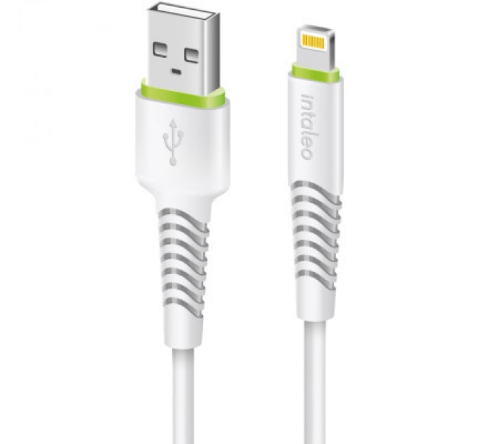 Дата кабель USB 2.0 AM to Lightning 2.0m CBFLEXL2 white Intaleo (1283126521416)