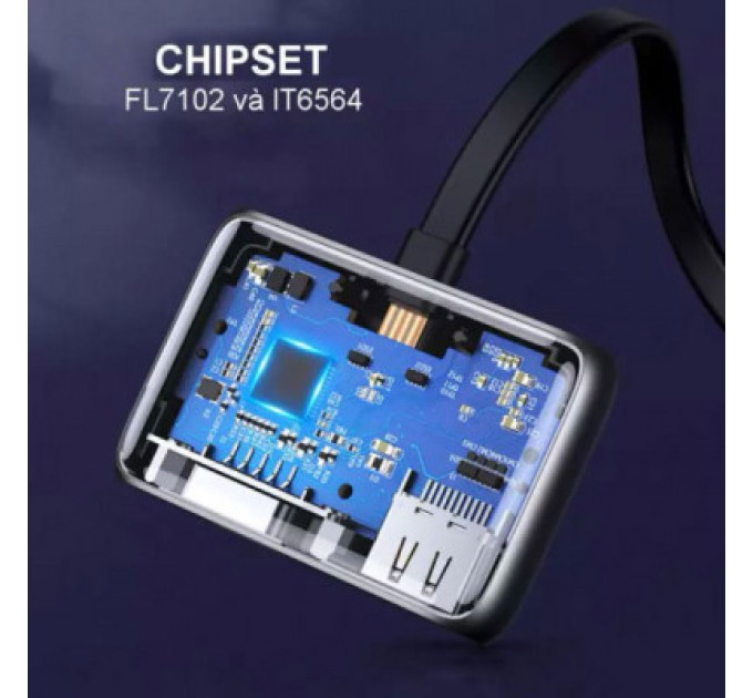 Ugreen Перехідник USB2.0 to HDMI+VGA (HDMI 1.4b 3D/4K*2K30Hz+VGA 1080P60Hz CM303) black Ugreen (70549)