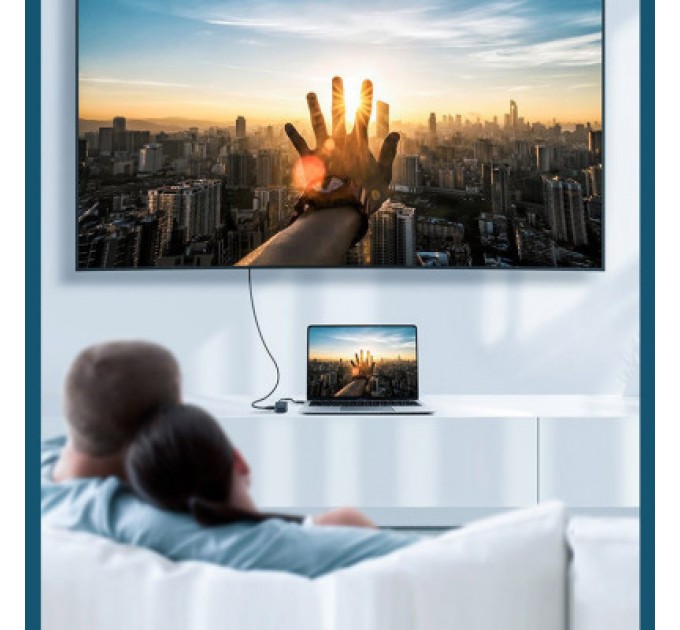 Ugreen Перехідник USB2.0 Type-C to VGA V1.2/HDMI V2.0b/DP V1.2a CM260 black Ugreen (60568)