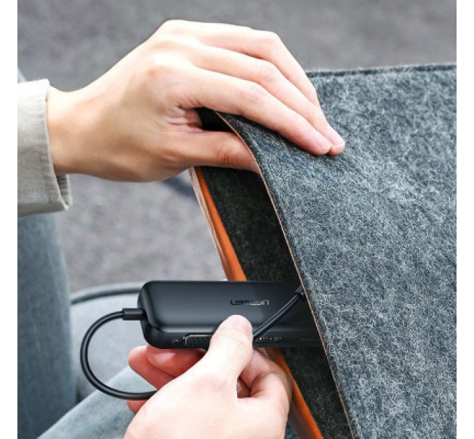 Ugreen Перехідник USB2.0 Type-C to VGA V1.2/HDMI V2.0b/DP V1.2a CM260 black Ugreen (60568)