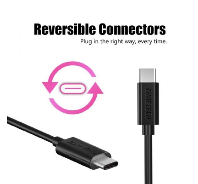 Дата кабель USB-C to USB-C 2.0m Choetech (CC0003)