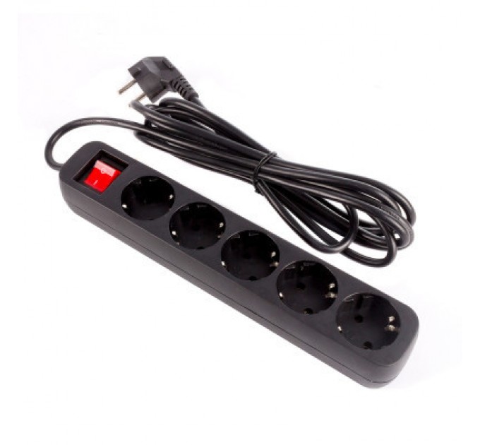 ColorWay Мережевий фільтр живлення ColorWay CW-PSEA52BK, 5 розеток/ 2M black (CW-PSEA52BK)