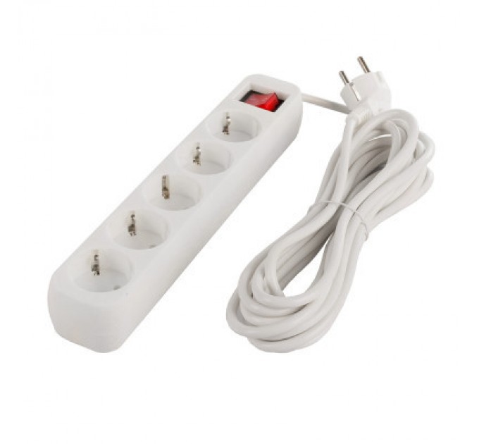 ColorWay Мережевий фільтр живлення ColorWay CW-PSEA52W, 5 розеток/ 2M white (CW-PSEA52W)