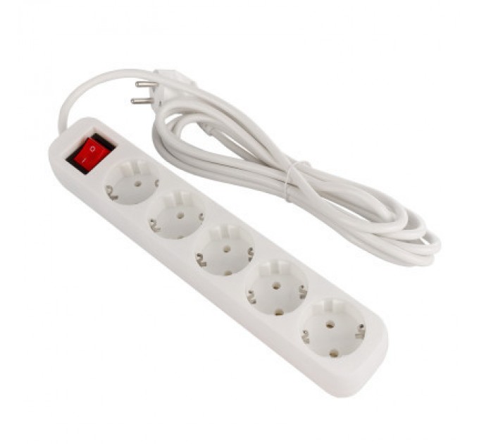 ColorWay Мережевий фільтр живлення ColorWay CW-PSEA53W, 5 розеток/ 3M white (CW-PSEA53W)