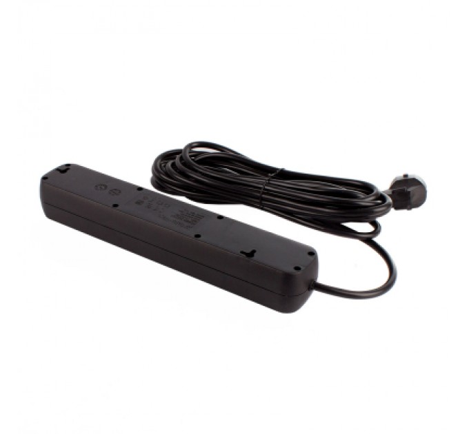Мережевий фільтр живлення ColorWay CW-PSEA55BK, 5 розеток/ 5M black (CW-PSEA55BK)