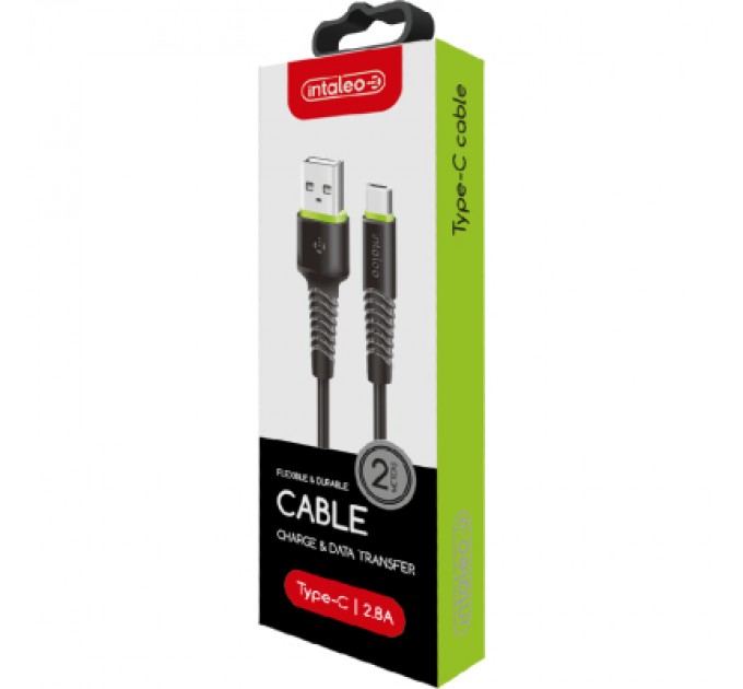 Intaleo Дата кабель USB 2.0 AM to Type-C 2.0m CBFLEXT2 Black Intaleo (1283126521423)