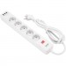 Мережевий фільтр живлення 2E 5XSchuko, 3G*1.5мм, 3*USB-A, 2м, white (2E-SP515M2USBWH)