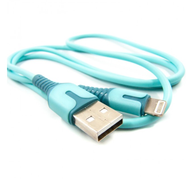 Dengos Дата кабель USB 2.0 AM to Lightning 1.0m blue Dengos (PLS-L-IND-SOFT-BLUE)