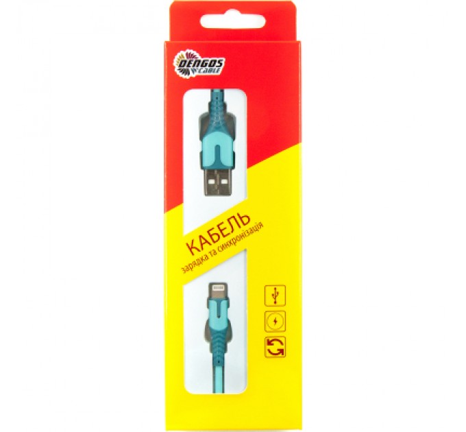 Dengos Дата кабель USB 2.0 AM to Lightning 1.0m blue Dengos (PLS-L-IND-SOFT-BLUE)