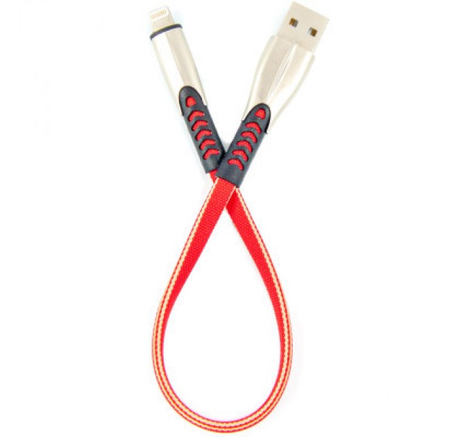 Dengos Дата кабель USB 2.0 AM to Lightning 0.25m red Dengos (PLS-L-SHRT-PLSK-RED)