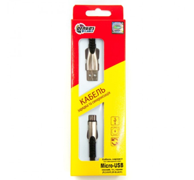 Dengos Дата кабель USB 2.0 AM to Micro 5P 1.0m black Dengos (PLS-M-PLSK-BLACK)