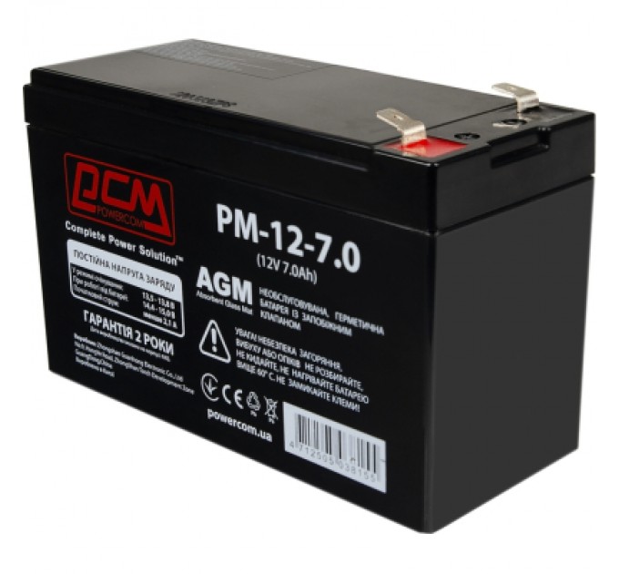 Powercom Батарея до ДБЖ Powercom 12В 7Ah (PM-12-7)