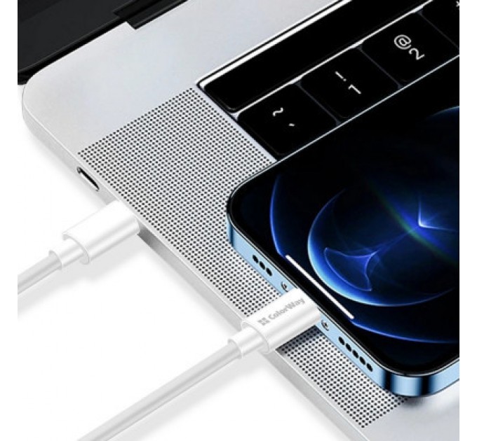 ColorWay Дата кабель USB-C to USB-C 1.0m 3A 60W white ColorWay (CW-CBPDCC055-WT)