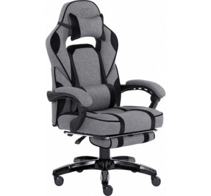 GT Racer Крісло ігрове GT Racer X-2749-1 Gray/Black Suede (X-2749-1 Fabric Gray/Black Suede)