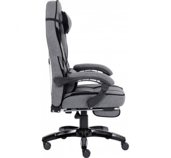 GT Racer Крісло ігрове GT Racer X-2749-1 Gray/Black Suede (X-2749-1 Fabric Gray/Black Suede)