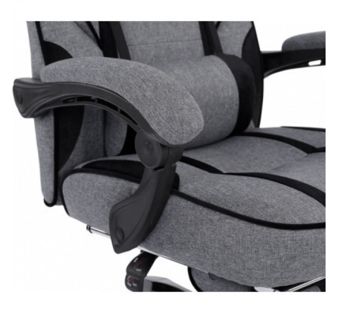 GT Racer Крісло ігрове GT Racer X-2749-1 Gray/Black Suede (X-2749-1 Fabric Gray/Black Suede)