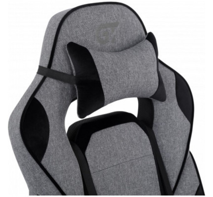 GT Racer Крісло ігрове GT Racer X-2749-1 Gray/Black Suede (X-2749-1 Fabric Gray/Black Suede)