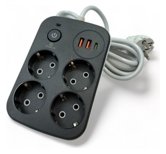 Мережевий фільтр живлення XoKo XK-SP-4-2-1-BK